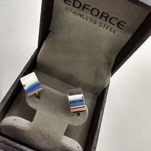 Men's stainless‎ steel ed force earrings